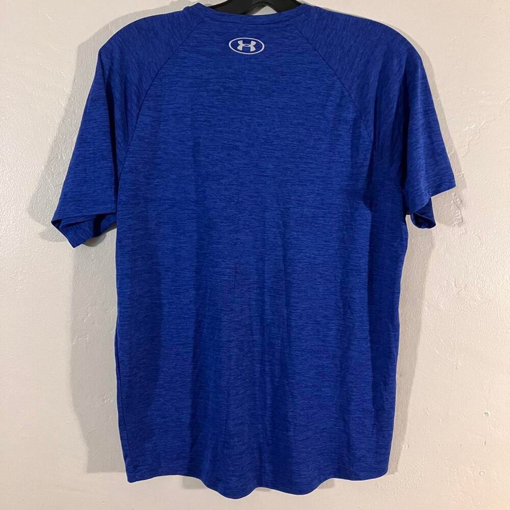 Under Armour Blue Heather The Tech Tee Fitness Workout Shirt - Picture 4 of 4
